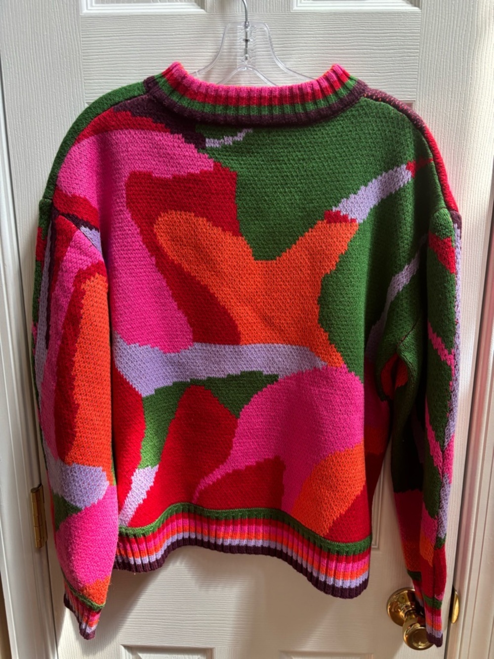 See and Be Seen Vibrant Colorblock Floral Sweater, Size S (oversized) NWOT - Picture 3 of 3